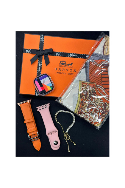 Kadın Akıllı Saat Watch 11 Miniset | Fular+Kordonlar+Saat Kasa Koruyucu+ Su Yolu Bileklik