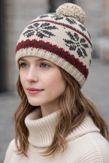 Winter Knitted Beanie Oversized Size