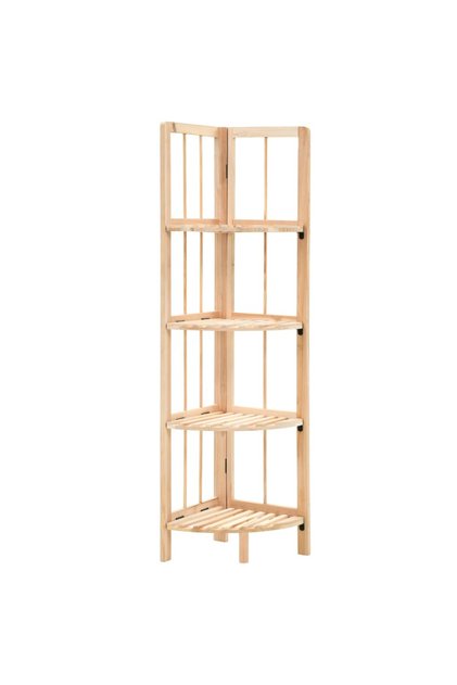 Corner Shelf Cedar Wood 27x27x110 cm
