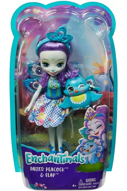 ENCHANTIMALS PAPUSI CU ANIMALUTE PATTER PEAKCOCK SI FLAP