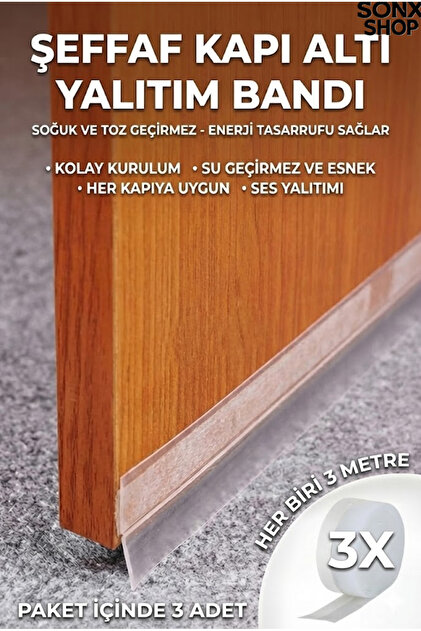 sonx Şeffaf Kapı Altı Rüzgar, Toz ve Haşere Önleyici İzolasyon