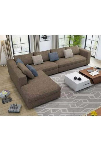 أريكة أوربان كومفورت على شكل حرف U - بني - 320×255×85×90 سم