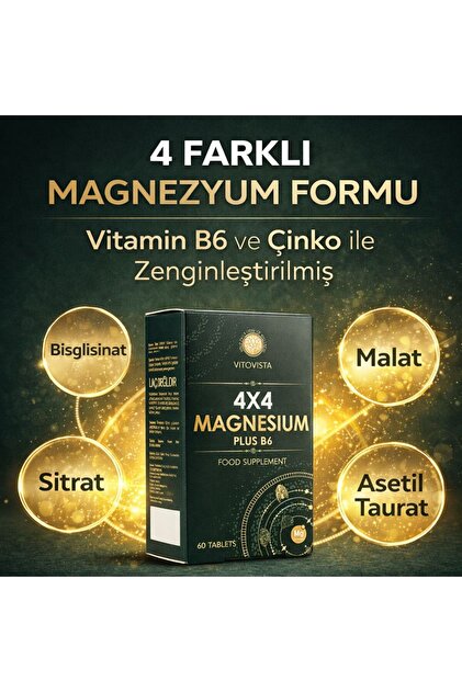 Vitovista 4X4 MAGNESIUM PLUS B6 250 MG 60 TABLET - Fiyatı, Yorumları
