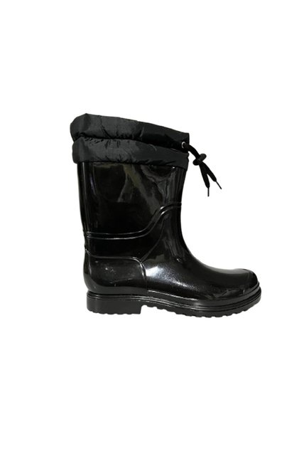 Black Rubber Boots with Wool Inside