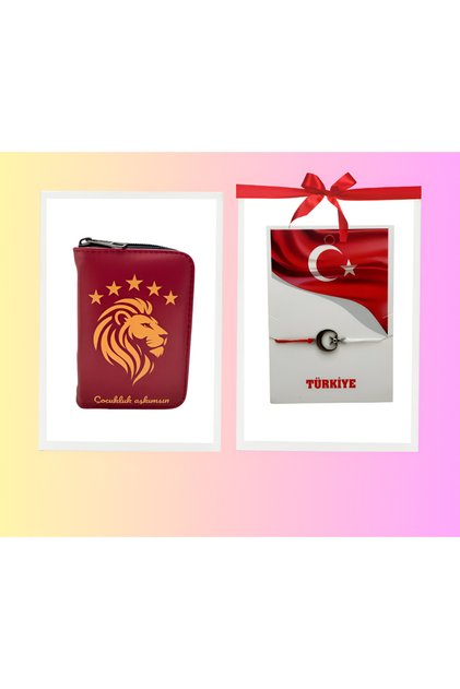 Children & Teen Wallet with Moon and Star Bracelet Gift, 5 Star Lion Image, Coin Compartment and Card Holder