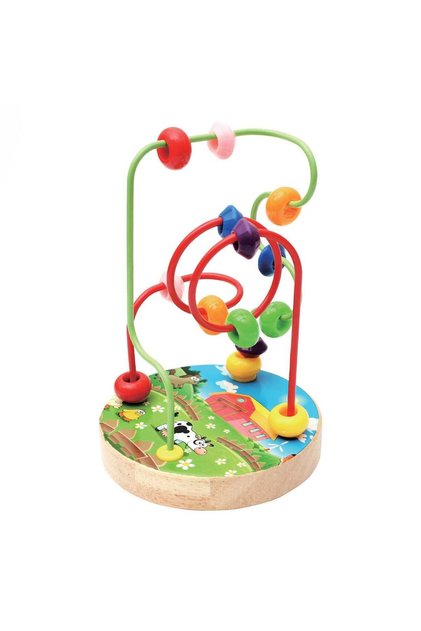Jucarie Educativa cu Baza de Lemn si Bile 10.5x16cm