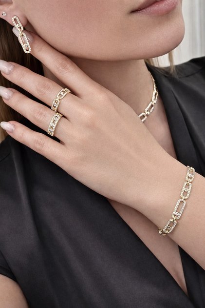 Mesi Stone Detailed Gold Bracelet