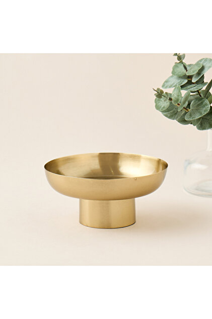Decorative Metal Footed Bowl