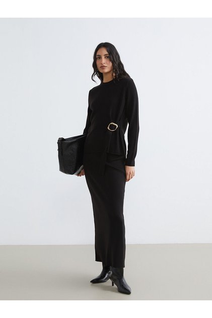 I Beli Corded Ribbed Knitwear Skirt from Freezen Store