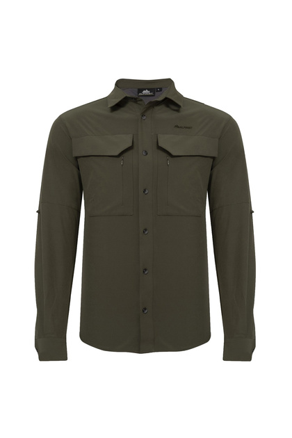 600702 Alpinist Natriks Men's Long Sleeve Shirt Khaki L