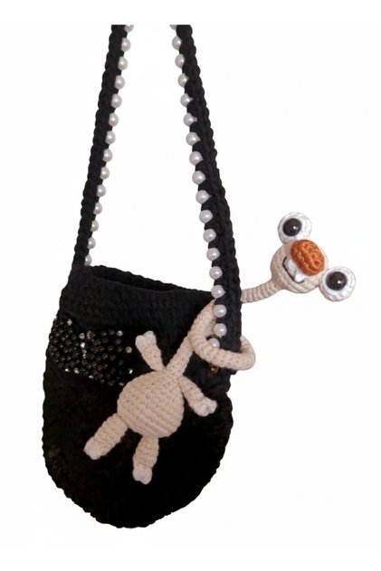 Amigurumi Sid Çanta Direksiyon Dikiz Aynası Charmı Oyuncak(Tel desteklidir)