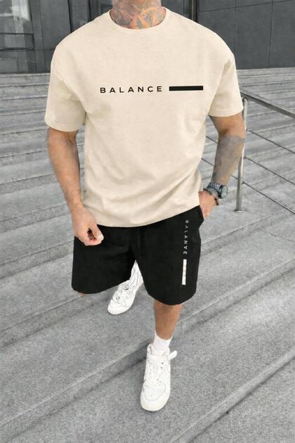 MEN'S BALANCE PRINTED SHORTS AND T-SHIRT SET