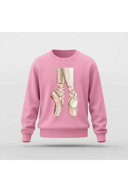 Point Shoes Printed Basic Sweatshirt