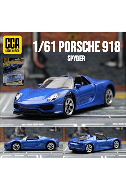 CCA Premium Series Porsche 918 Spyder Mavi 1/61 Model Araba