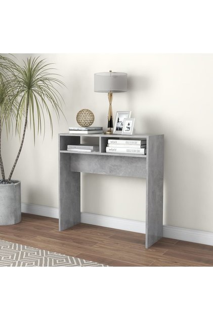 Console Table Concrete Grey 78x30x80 cm Engineered Wood