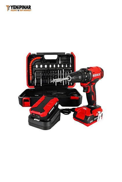 Rodex RDX3375A Akülü Matkap Seti | 21V | 17 Parça | Güçlü ve Çok