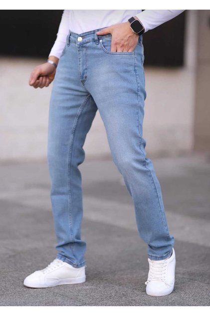 Erkek Boru Paça Jean Pantolon Erkek Kot Pnatolon