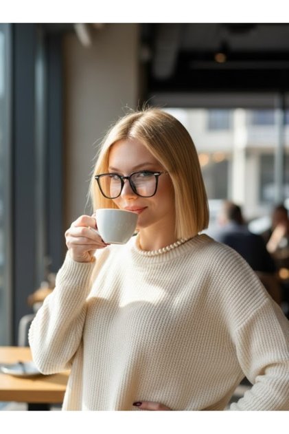 بامبو | نظارات واقية من الضوء الأزرق، نظارات زجاجية قابلة للاستبدال للجنسين، نظارات عصرية أنيقة بإطار