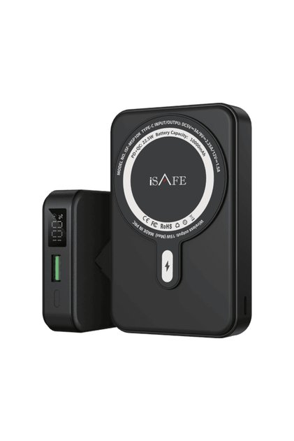 ISAFE MAGNETIC STAND POWERBANK 10000 MAH BLACK