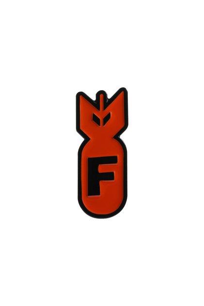 QHXZ3879 Cartoon Red Bomb F Logo Enamel Pins Classic Movie Game Metal Brooches Backpack Clothes Lape