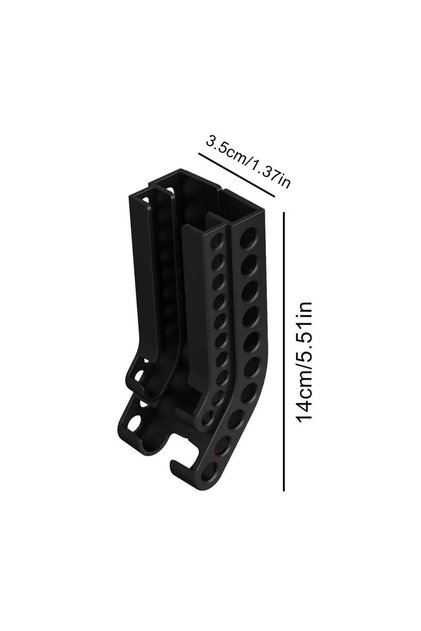 black Wall-Mounted Battery Organizer – AA & AAA Battery Storage Dispenser for Kitchen Cabinets