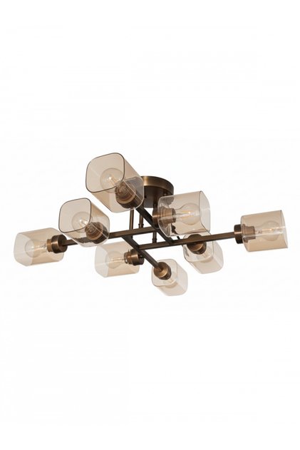 AR-1836-8E Krom Kaplama Modern Avize E27 Metal Cam H: 23 cm, Ø: 78 cm