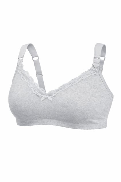 Sutien de alăptare cu dantelă, gri
