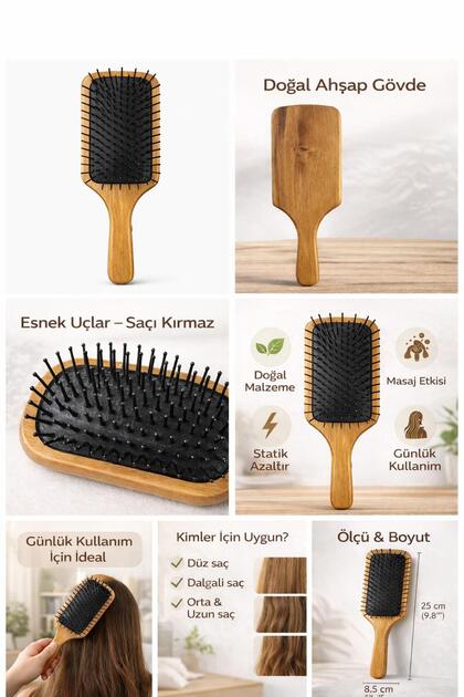 Profesyonel Kuaför Saç Açma Ve Tarama Tarağı