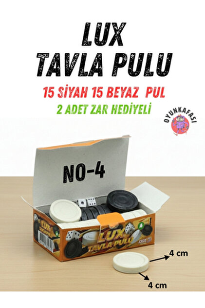 tavla Zari Tavla dobbelstenen, 10 x 10 x 10 mm, 4 stuks
