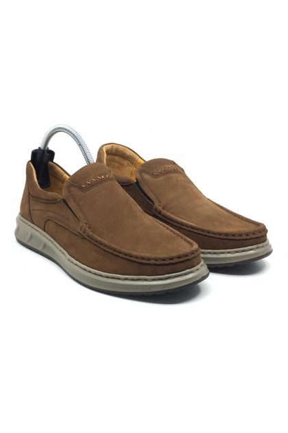 100% Genuine Leather Nubuck Orthopedic Men's Comfortable Daily Loafer Rok Shoes 40-48