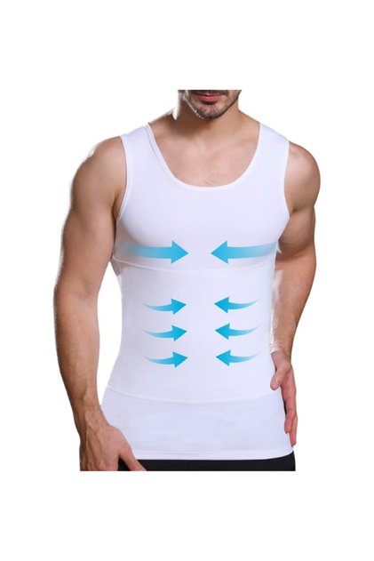 Men's body slimming corset, compression shirt for gynecomastia, tummy control undershirt, changeable in seconds