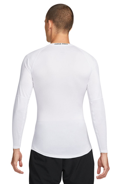 Nike Pro Dri-Fit Erkek Uzun Kollu Beyaz Antrenman Tişört FB7919