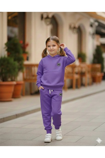 Set Girl's Knitwear Purple Color Bottom, Top 6/10 Years