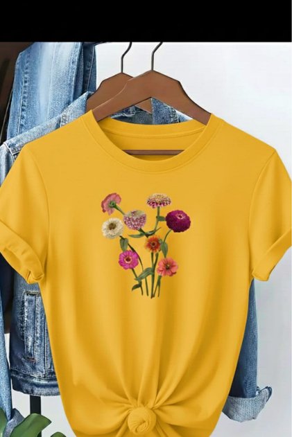 Flower Printed Unisex T-Shirt