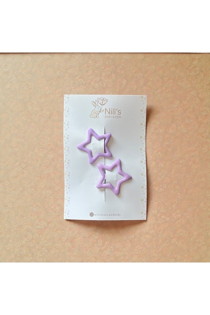 2-Piece Lilac Star Figured Buckle