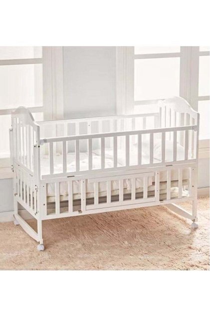 Classic and Elegant Baby Bed with Storage Cover 120× W60cm