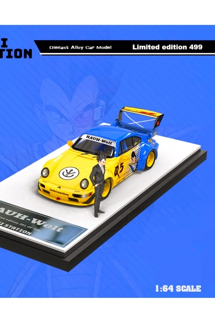 Mini Station Porsche RWB 964 Dragon Ball Z 3'lü Set (Pleksi-Kutulu