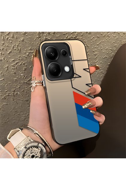 Xiaomi Redmi Note 13 Pro 4g Compatible Bmw Patterned Silicone Edge Hard Back Anti-Fall Case