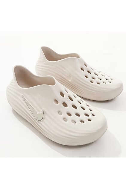 レクレア Nike ReactX Rejuven 8 Unisex Sandals Günlük Spor Terlik Krem