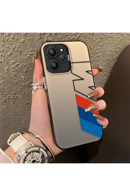 Xiaomi Redmi 12 4g Compatible Bmw Patterned Silicone Edge Hard Back Anti-Fall Case
