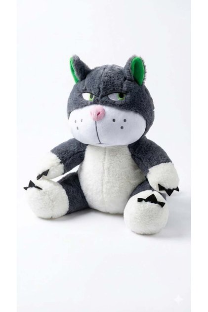 Sinirli Kedi Peluş Oyuncak - Asabi Kedi Oyun Arkadaşı 45 Cm