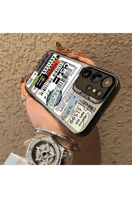 Samsung Galaxy S24 Ultra Compatible Dirt-Resistant Stickers Printed Pattern Phone Case Mk01A