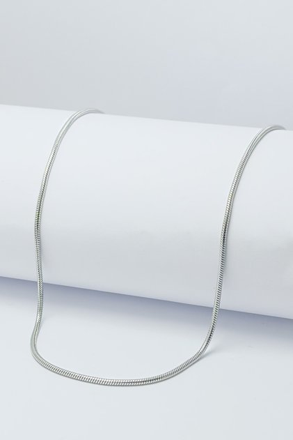 Silver Color Italian Model 316L 45 cm Stainless Steel Chain