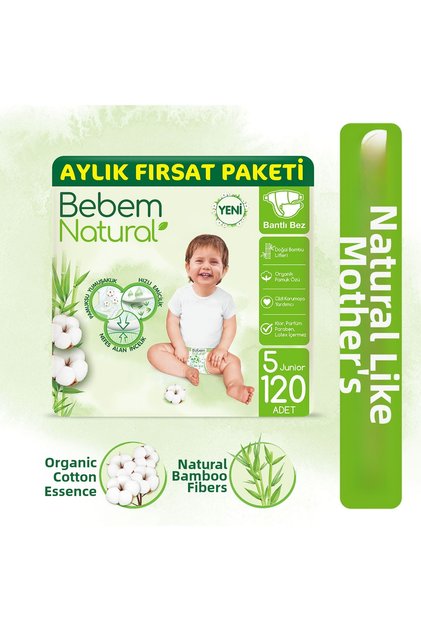 Baby Diapers Size 5 Junior Monthly Offer Package 120 Pieces