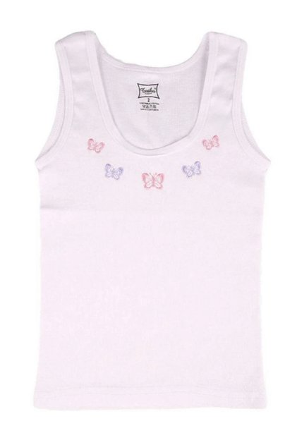 Girl's Wide Strap Ribbed Undershirt