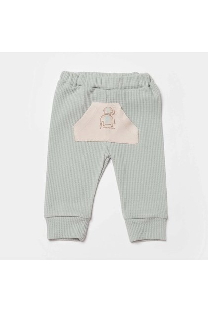 Waffle I Love To My Mama Bebek Pantolon 57894 Bej-mint