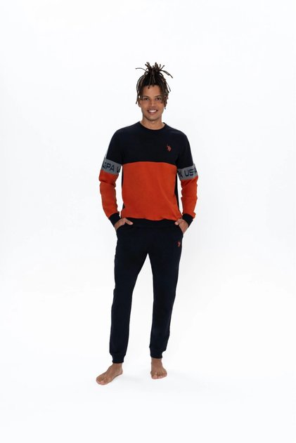 U.S. Polo Assn. Men's 100% Cotton 2 Yarn Woven Home Wear Pajamas Suit 18825