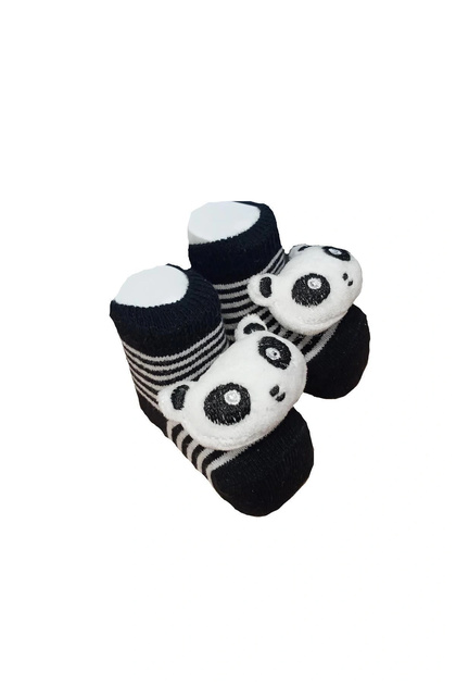 Unisex Baby Black Rattle Socks
