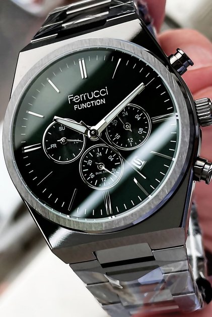 Function Men's Wristwatch 3 Atm Water Resistant Smoked Color Steel Band Fre2024C1