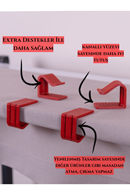 Genel Markalar Masa Örtüsü Tutacağı Yaysız Mandal Kayma Önleyici